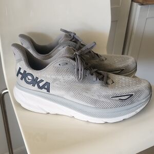 Hoka Light Gray Athletic Sneakers